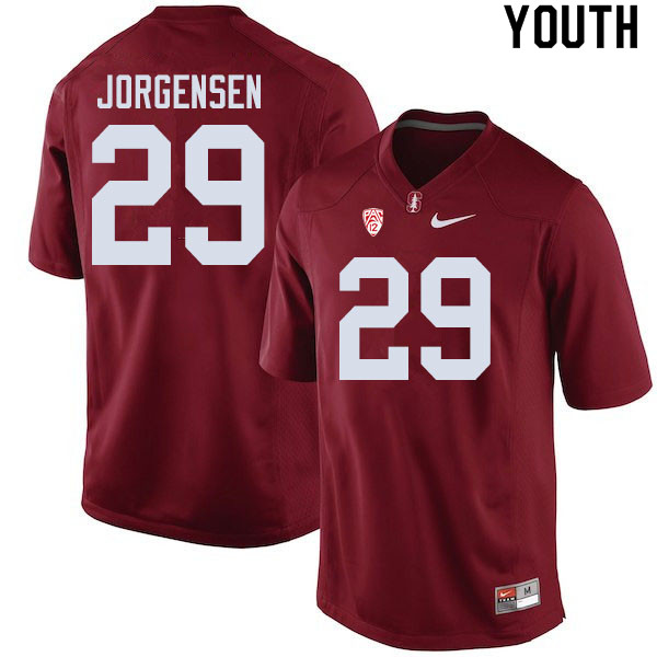 Youth #29 Spencer Jorgensen Stanford Cardinal College Football Jerseys Sale-Cardinal